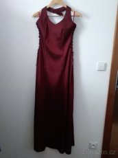 Plesové šaty vínové velikost 38 - 1