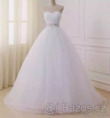 Výprodej -Nové bílé svatební šaty vel. xs-xl - 1