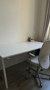 Bílý psací stůl 160x80 cm