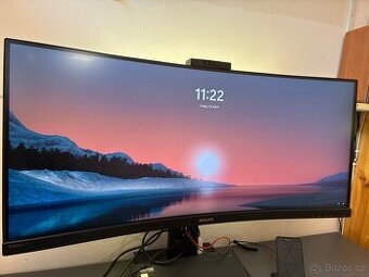 LCD Philips 34", prohnutý širokoúhlý