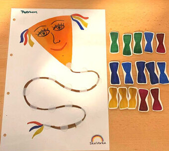 Drak - počty do 15 - na suchý zip - Montessori