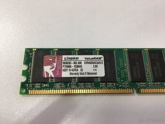Stará pamäť Kingston 512MB 64M x 64-Bit DDR400 ZADARMO