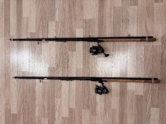 2x Rybářský prut TRABUCCO + 2x Naviják DAIWA Ninja 4000 lt