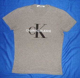 Šedé bavlněné tričko, vel. S, zn. Calvin Klein