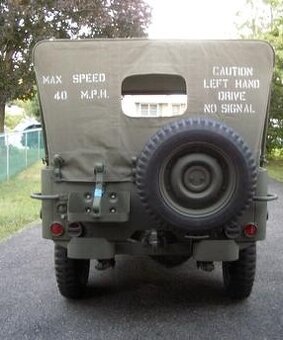 PLACHTA S POTISKEM WILLYS MB/FORD GPW CANVAS JOHN AND MARY