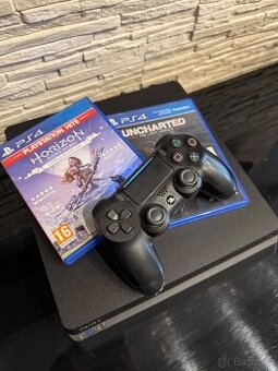 PlayStation 4 Slim 500gb + 2 hry + ovladač - 1