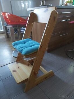 Dětská rostoucí židle – borovice - přírodní lak