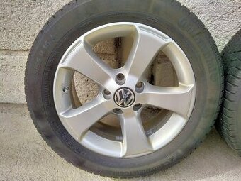 Alu kola originál VW 6,5J x 16 H2, 5x112, ET 42 zimní pneu