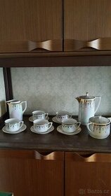 Servis perleťový starožitny