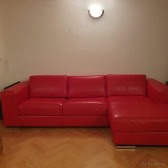 Kožená rozkládací souprava