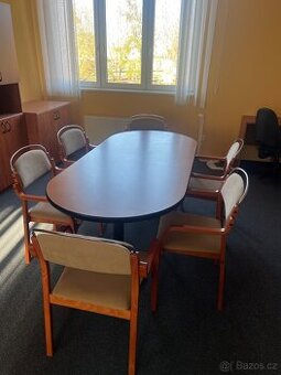 Konferenční stůl s židlemi 6x