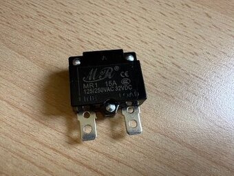 Tepelná pojistka MR1, 12V ,15A, dětské auto