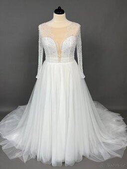 Luxusní nenošené svatební šaty, Joanna 46 EU (2 XL)