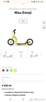 Dětská koloběžka Mau emoji