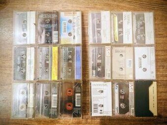 26x MC audiokazeta různé žánry + 1x přebal