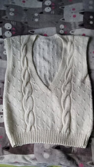 Vesta pletená dámská (retro) - LEVNĚ