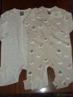 Nové-H&M-2x Overal na holčičku 12-18 Měsíců