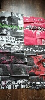 Plakáty hudebních skupin-4 kusy