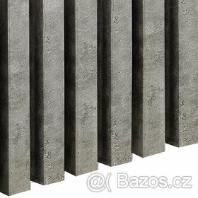 Dekorační lamely 3D - šedá (Loft beton) - 1