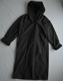 Šedý zimní kabát s kapucí JB - 1