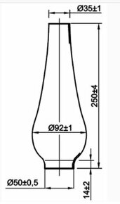 cylindr k olejové lampě