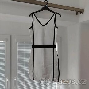 Dámské Boho Etno retro šaty bílé černé tenisové MANGO - 1