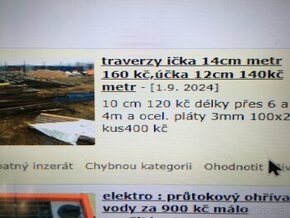 učka sem tam íčko a ocel pláty kus 400 kč
