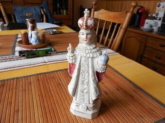 Porcelánová soška a sklenice "grogovka".