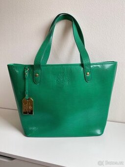 Kožená velká kabelka Ralph Lauren Newton