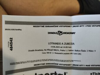 Lotrando a zubejda 14.6. Brodway Praha