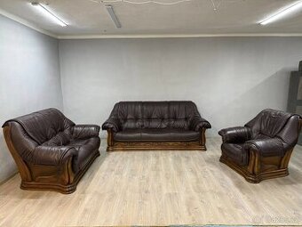 Kožené sofa + křeslo