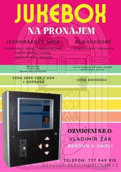 JUKEBO na pronájem pouze Berou na okolí
