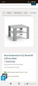 Konferenční stolek Vicco beton - 1