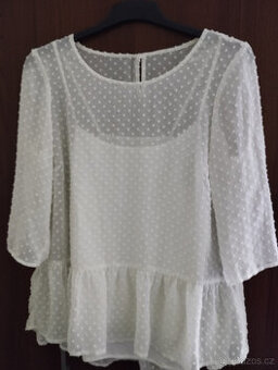 bílá halenka, 3/4 rukáv