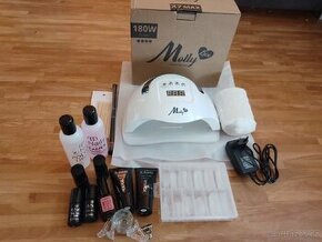 UV lampa 180W na umělé nehty, pouzita 2x, vc. základní sady