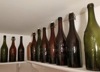 Koupím do sbírky staré pivní lahve s litými nápisy