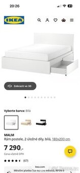 Postel Malm s úložným prostorem