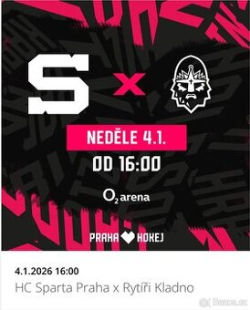 HC Sparta Praha x Rytíři Kladno VIP vstupenky