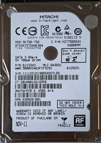 Harddisk 2,5" 750GB Hitachi HGST Travelstar Z7K500 SATA II