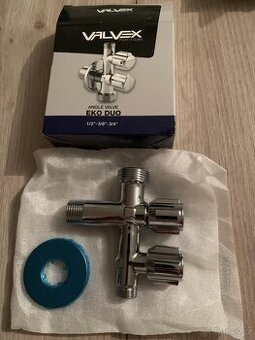 Rohový ventl Valvex dvojitý s rozetou