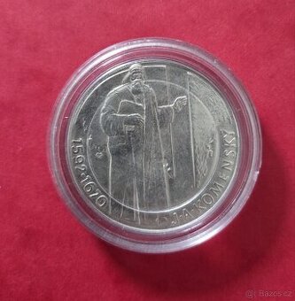 Stříbrná mince 500Kč 1992 J. A. Komenský