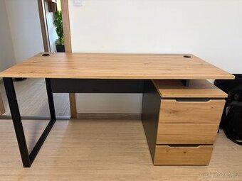 Psací stůl MEMPHIS II - dub artisan/grafitová