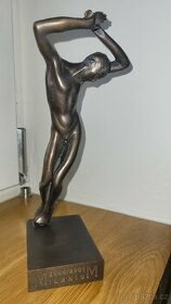 Bronzová soška těžítko mužský akt - 1