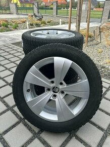 ALU kola 215/55R17 Superb zimní pneu - 1