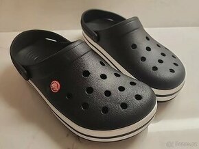 Crocs Bayaband Clogs Mens 9/W 11 Black White Slip On Shoes