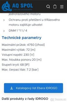 Ebara IDROGO M 40/12 A ponor. čerpadlo s plovákem
