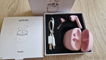 Bezdrátová sluchátka T9 růžová