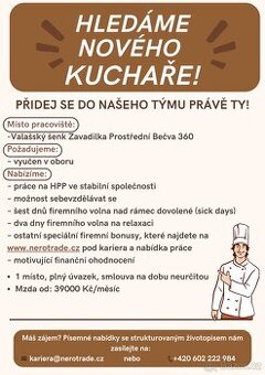 Hledáme kuchaře