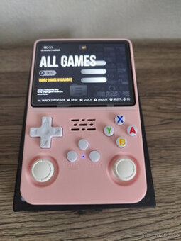 Handheld konzole R36S (verze ArkOS 2.0) +15000 her - růžová