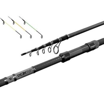 Teleskopický prut DELPHIN Lycan TeleFeeder o délce 360 cm.